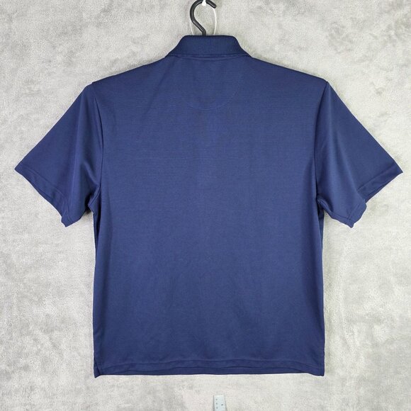 Mens Ben Hogan Blue Ribbed Performance Polo Golf Shirt Short Sleeve Size L - Picture 4 of 7
